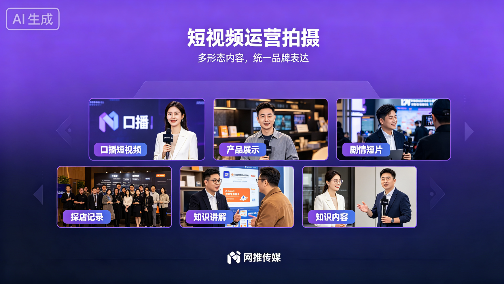 网推传媒短视频运营服务场景展示